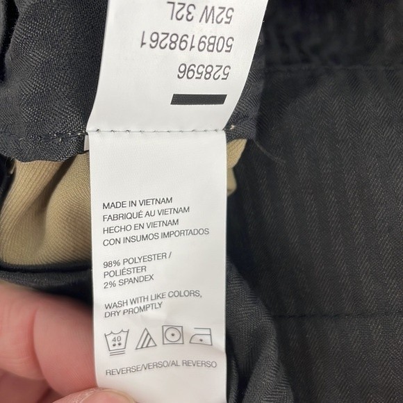 NWT VAN HEUSEN stretch premium no iron trouser pants tan size 52 X 32 men's - Picture 7 of 8